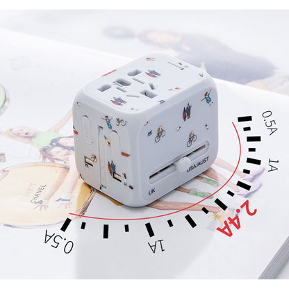 TrendWorld Universal Outlet Travel Adapter UK EU US AU Multi Plug Charger W 2USB